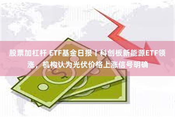 股票加杠杆 ETF基金日报丨科创板新能源ETF领涨，机构认为光伏价格上涨信号明确
