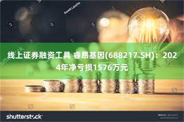 线上证券融资工具 睿昂基因(688217.SH)：2024年净亏损1576万元