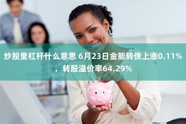炒股里杠杆什么意思 6月23日金能转债上涨0.11%，转股溢价率64.29%